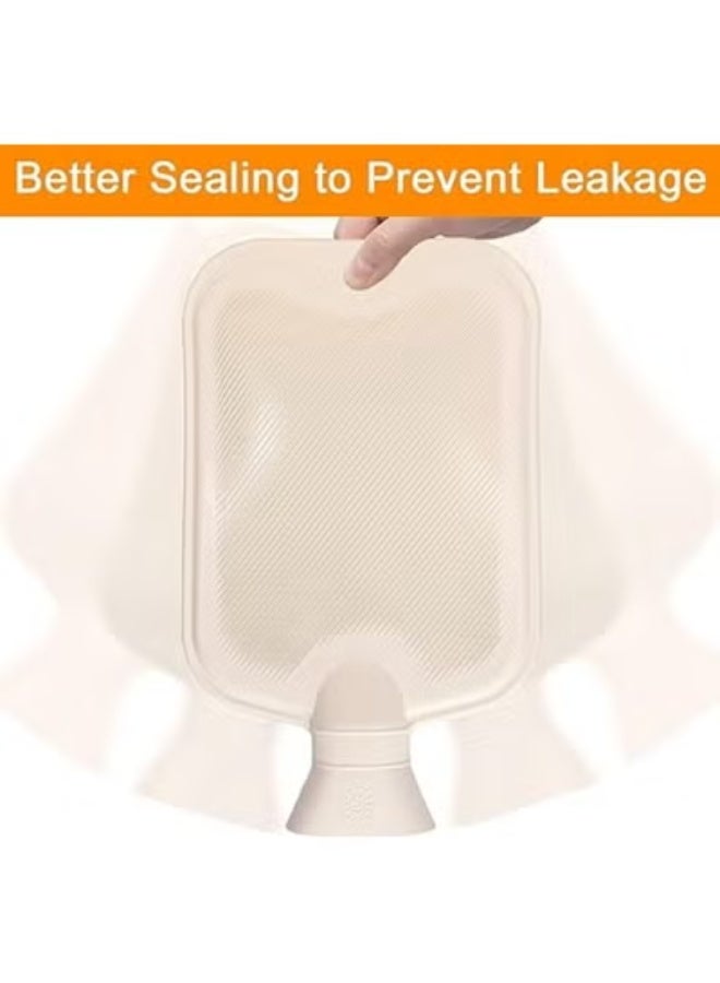 قربة مياه ساخنة سعة 2 لتر مع غطاء تريكو ناعم - لتدفئة السرير وتخفيف الآلام - Image 5